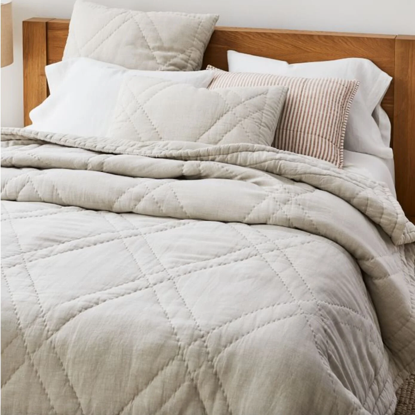 Diamond Pattern Quilt Comforter + Sham