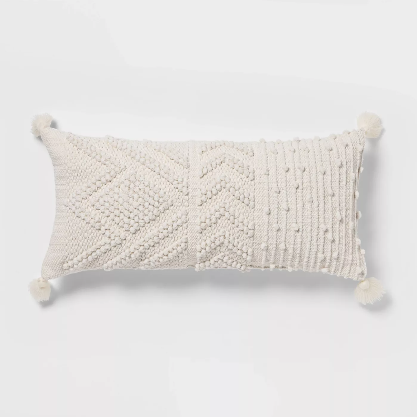 Embroidered Lumbar Pillow
