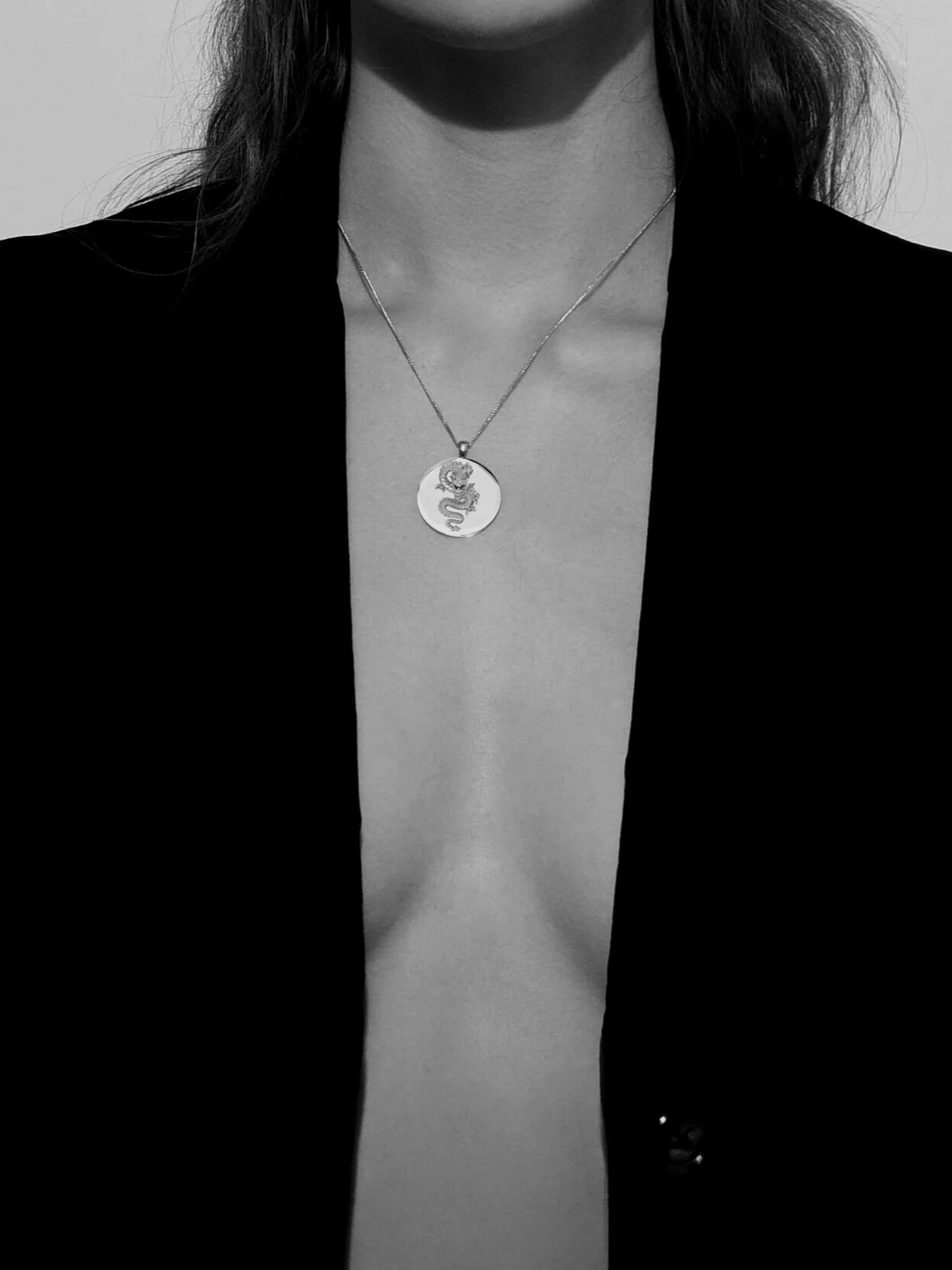 LUCKY DRAGON SILVER PENDANT