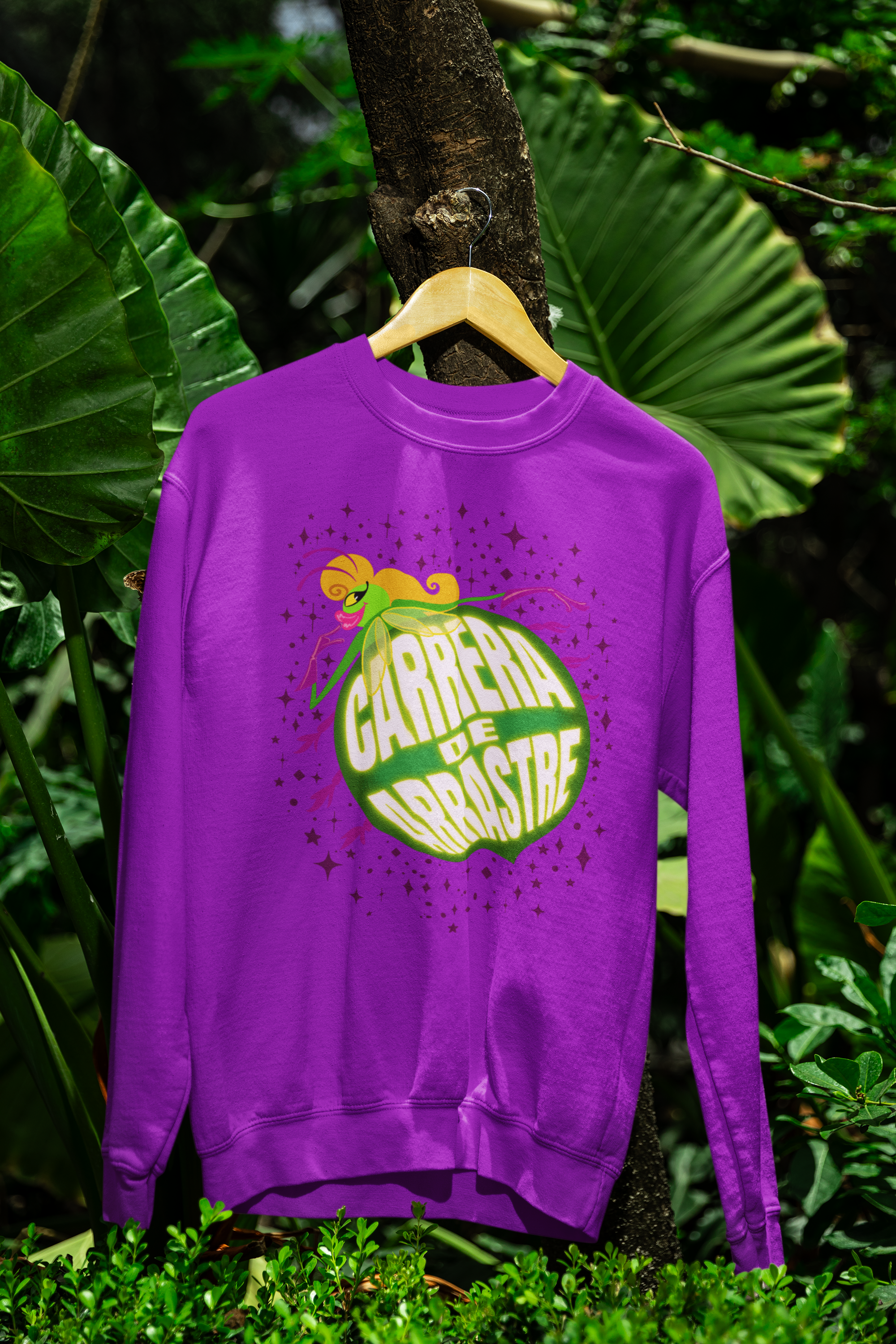 mockup-of-a-gildan-crewneck-sweatshirt-hanging-from-a-tree-surrounded-by-plants-m39849.png