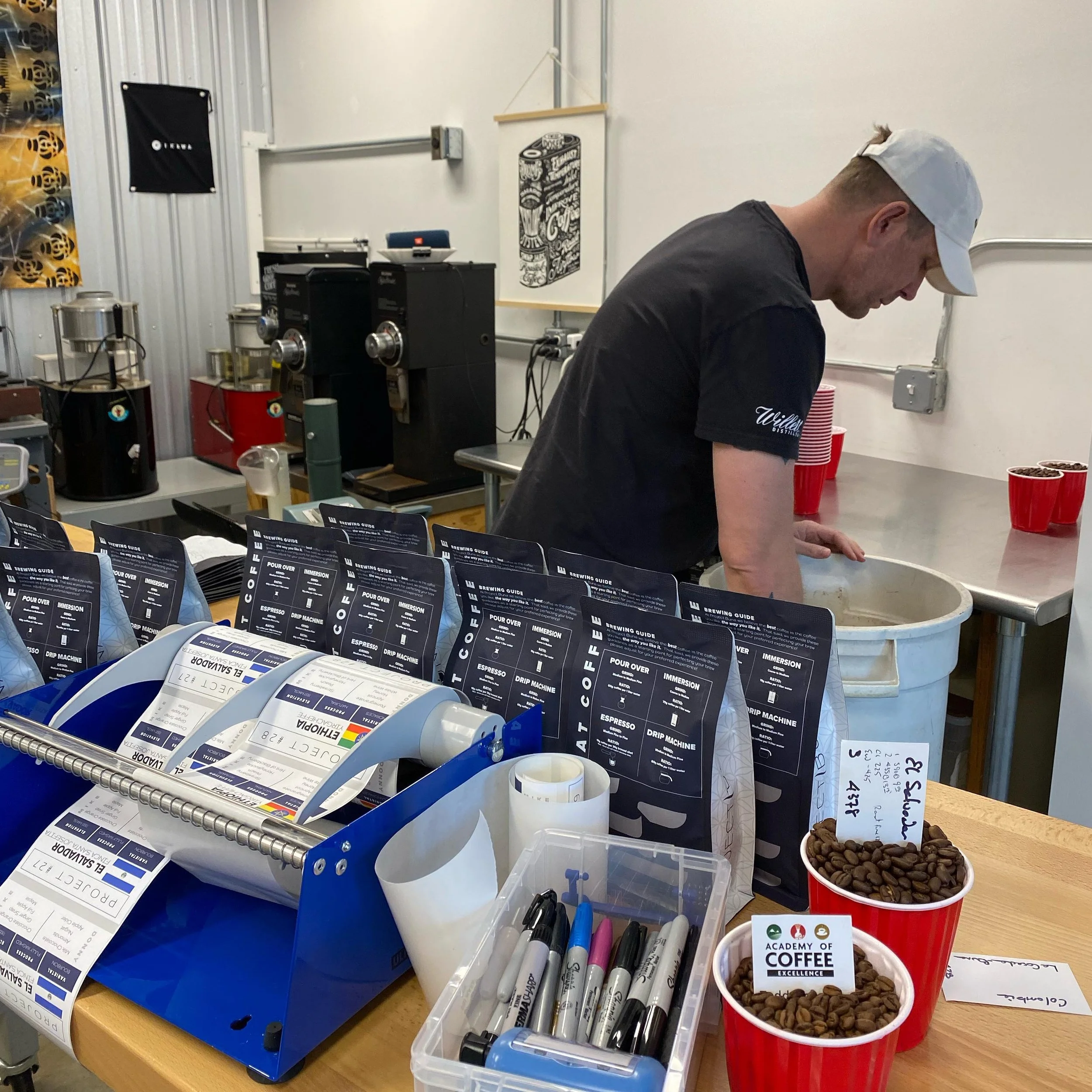 Bean by bean, bag by bag &ndash; Donny&rsquo;s hard at work!

Drink great coffee,
Donny &amp; Mike