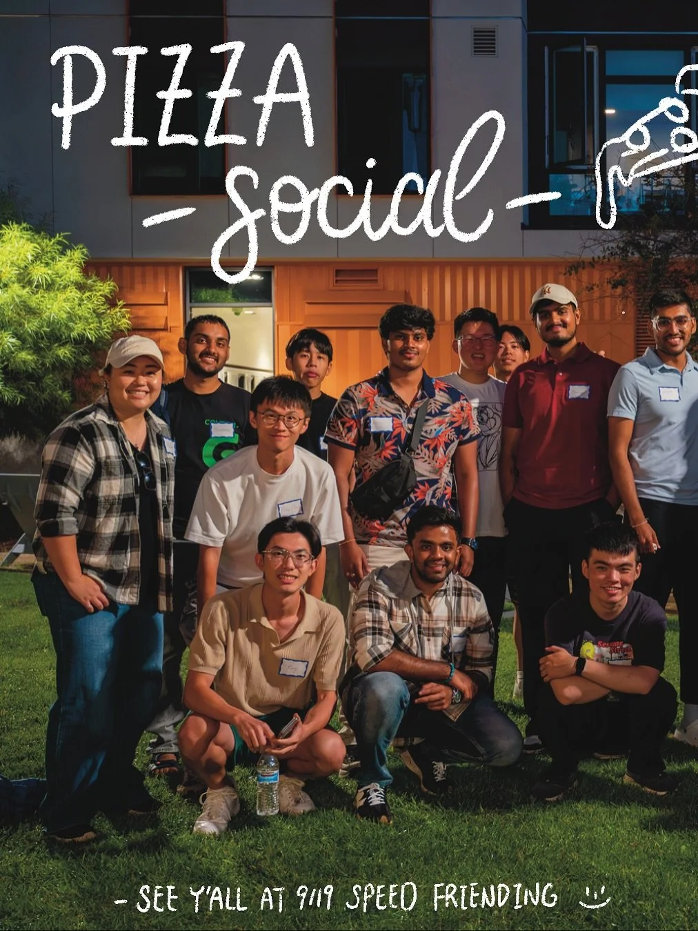 //
So fun seeing you all at pizza night and boba &amp; board games 🧋🍕💛 If you&rsquo;re down to meet even more new friends or just wanna hang out before classes kick off, join us for Speed Friending Night tomorrow ✨ It&rsquo;s gonna be chill, fun, 