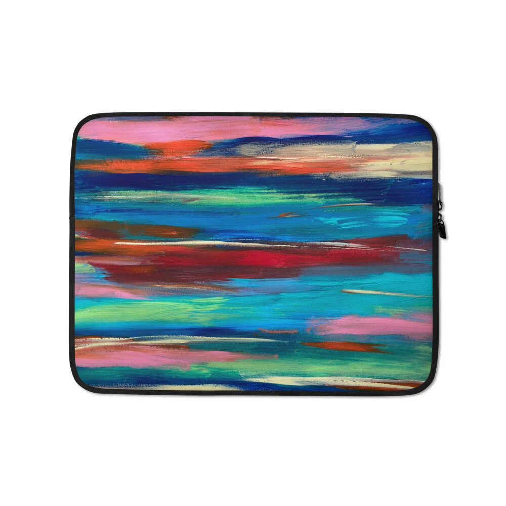 Download Lined Up Laptop Sleeve Finger Paint Art