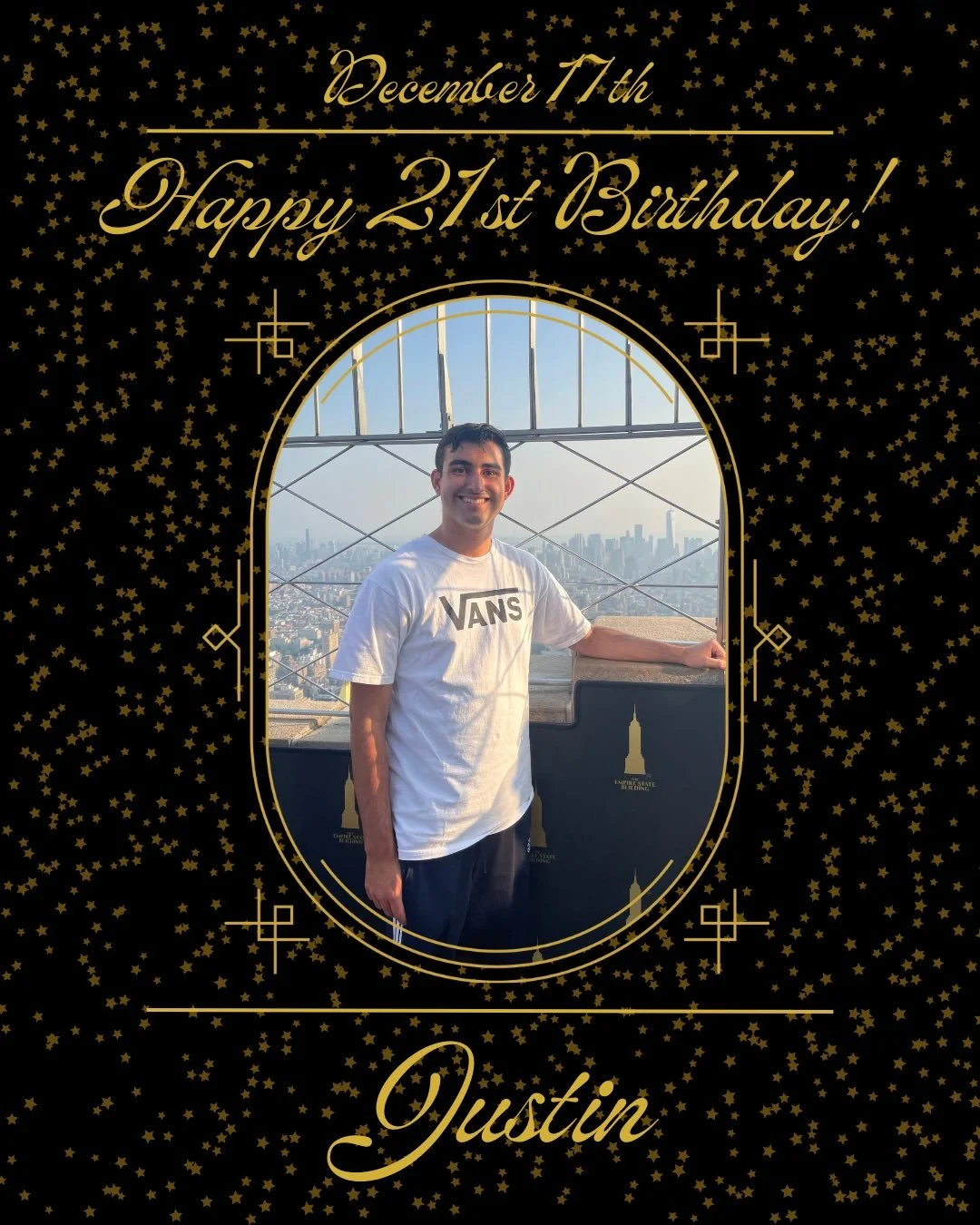 Everyone, join us in saying happy 21st birthday to our own Justin DiFucci @justindifucci !! 🎂🎂

He is passionate about everything he does in life and always tries to put a smile on people&rsquo;s faces! He loves older movies and songs🎥🎤📀, so be 