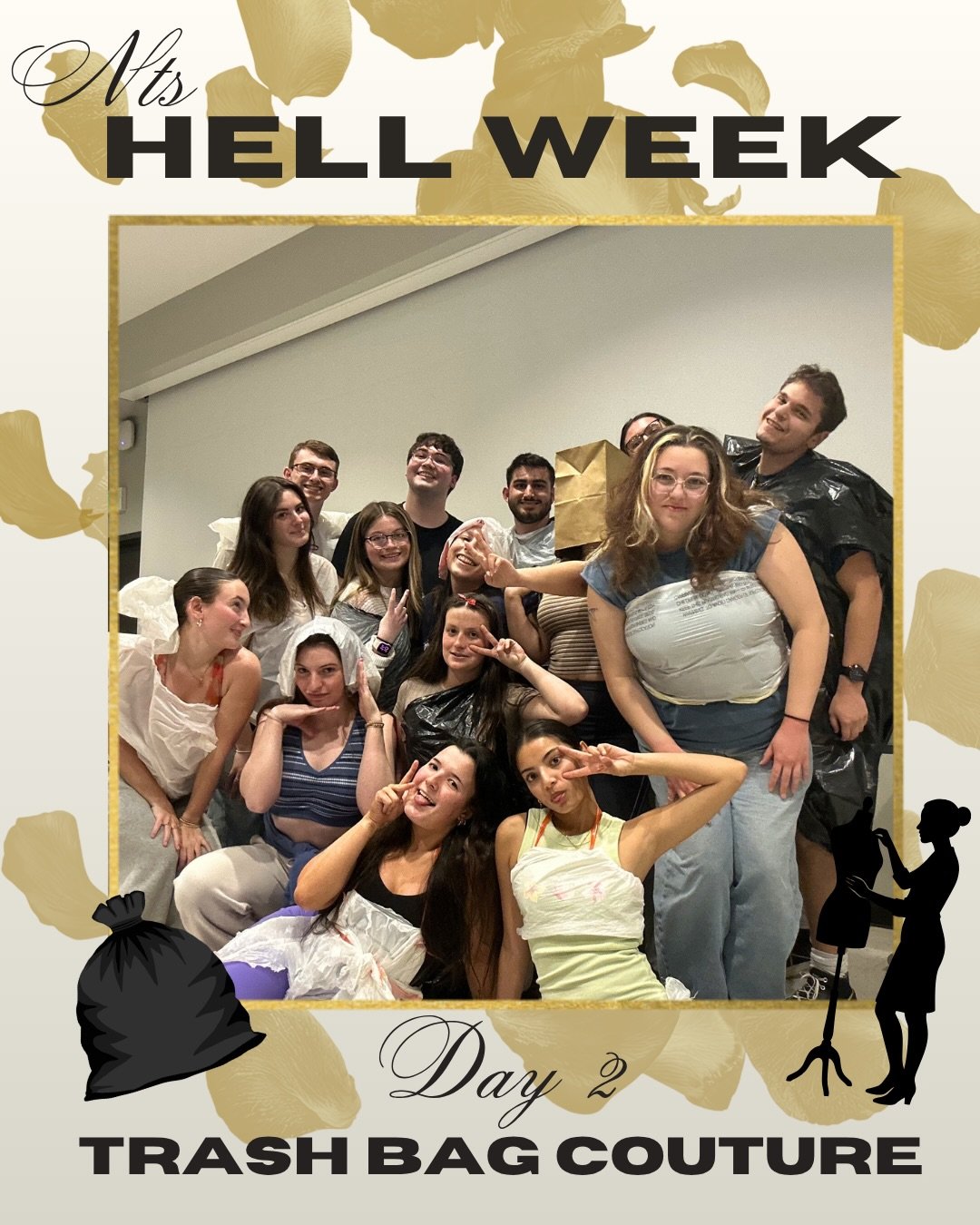 HELL WEEK👹😈 DAY 2: Trash Bag Couture🚮🗑️

Note to Self is anything but trashy. This hell week we put our designing skills to the test and made FASHION👗👔 out of trash bags. Do not fret 😱 these trash bags were recycled♻️ and will be reused 👍 for