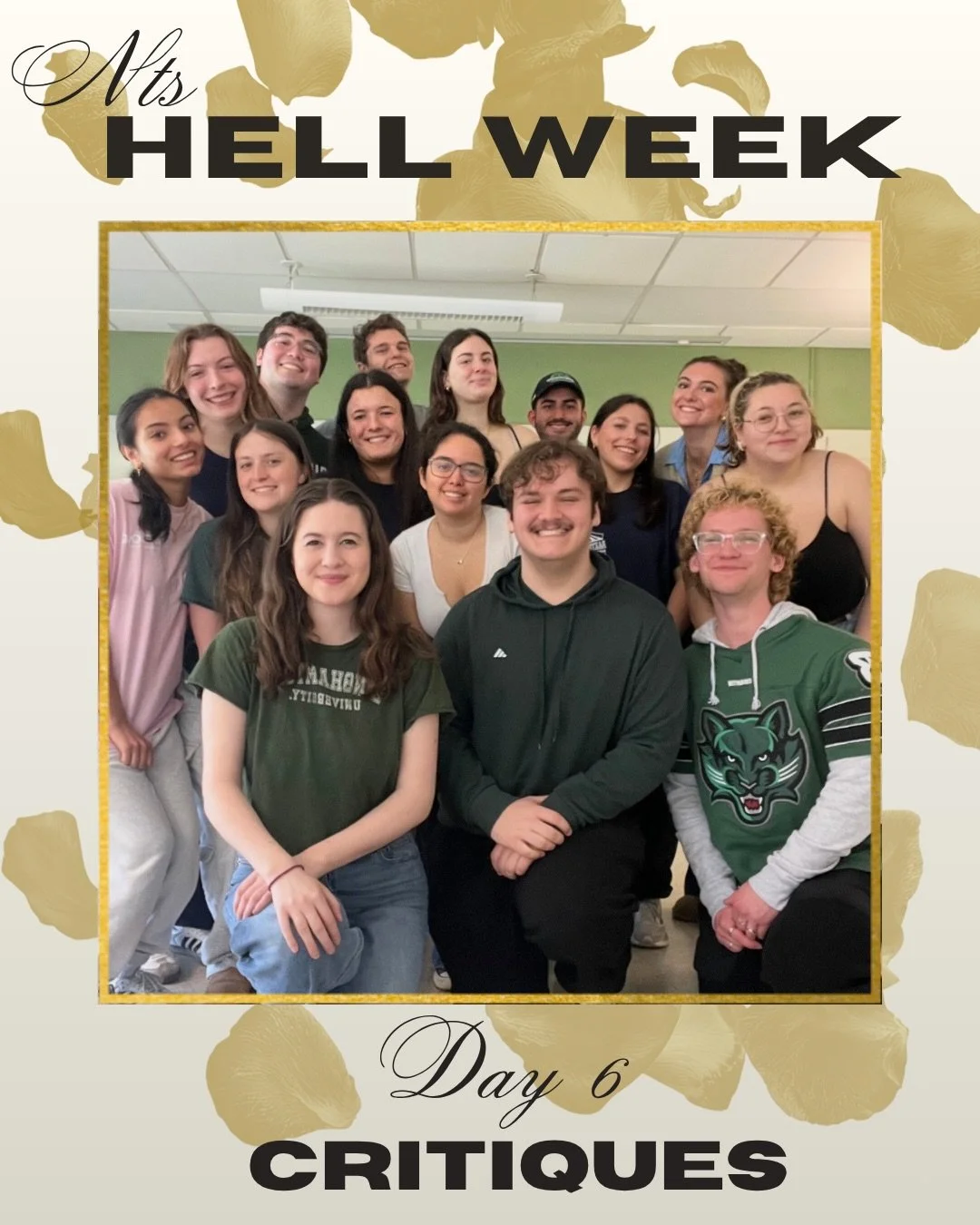 HELL WEEK👹😈 DAY 6: Critiques!

Thank you so much to our fabulous critiquers: Alix from @binghamtonics💙 and Shane &amp; Rhea from @binghamtontreblemakers 🖤 They gave us the most amazing notes to make our upcoming show (MAY 3RD) the best it can be‼
