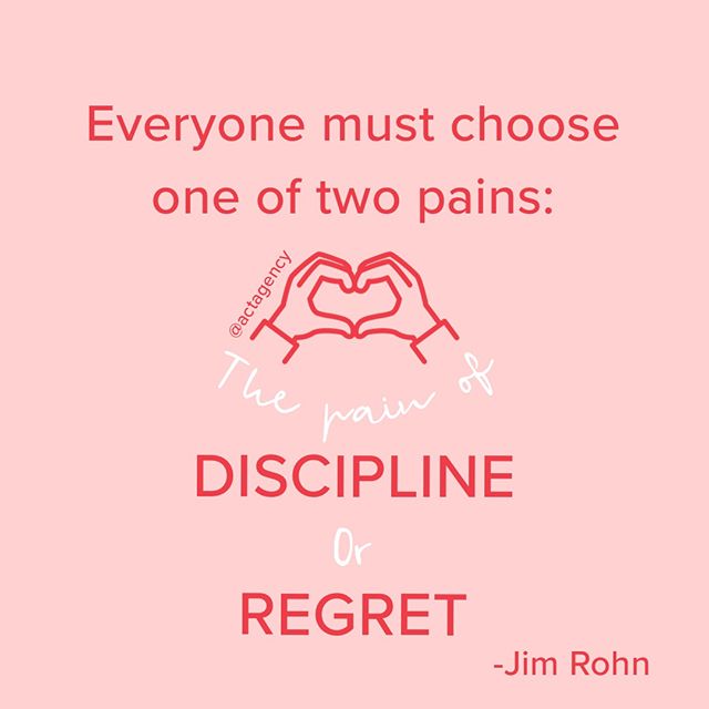 Which do you choose? ⠀⠀⠀⠀⠀⠀⠀⠀⠀
Both are painful  but with discipline it creates momentum which creates action and traction. ⠀⠀⠀⠀⠀⠀⠀⠀⠀
⠀⠀⠀⠀⠀⠀⠀⠀⠀
🏆 Monday Motivation: Even if it doesn&rsquo;t feel like you&rsquo;re reaching your goals just a bit of fo