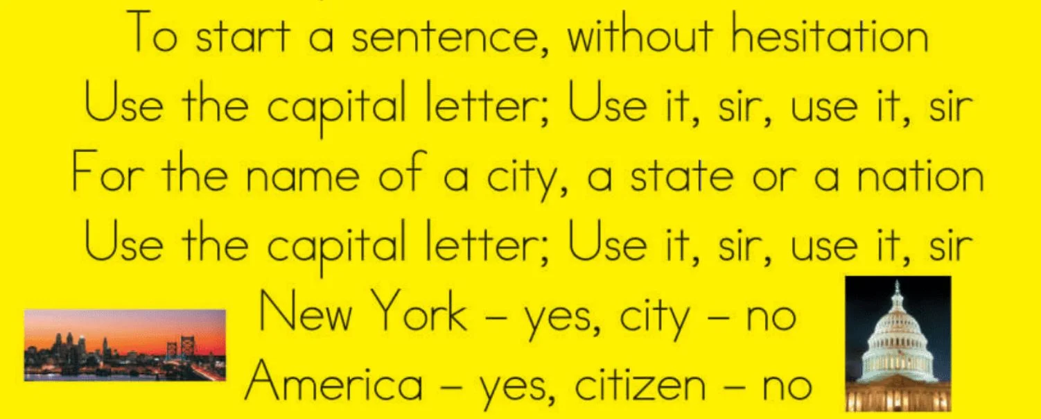 Use The Capital Letter