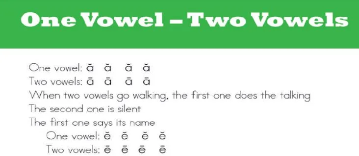 One Vowel - Two Vowels
