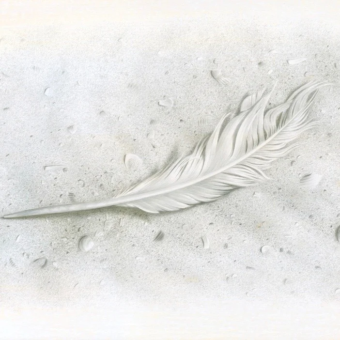 “Angel”, 24k Gold and Pure Silver on prepared paper 5-1/4” x 8-1/4”