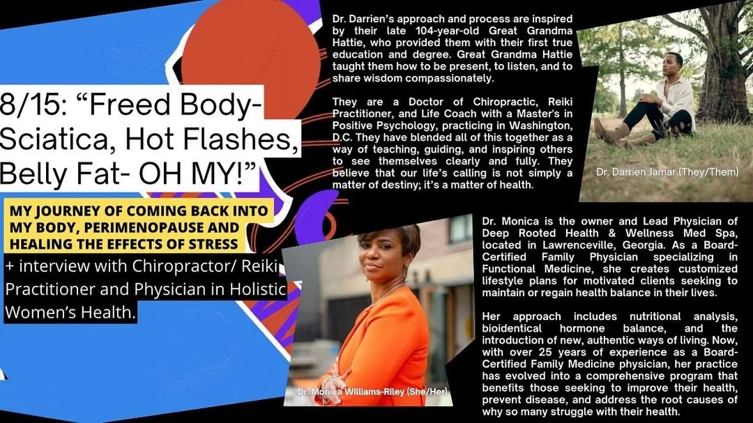 Podcast Feature:  Ep. 2 Freed Body; Sciatica, Hot Flashes, Belly Fat- OH MY!