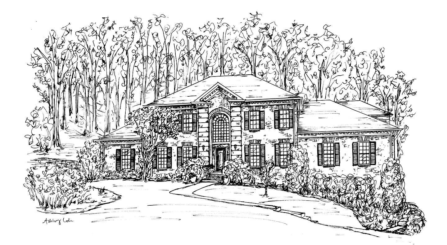 Another Christmas gift!#housedrawing #handdrawn #home #christmasgift #giftideas