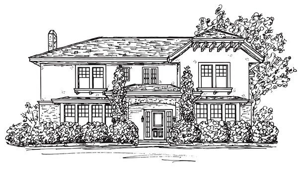 I&rsquo;m always nervous about sharing artwork before the client has had an opportunity to use or gift it, and then I inevitably move on to the next thing and forget about it! So here are a few more commissioned house drawings&hellip; #housedrawing #
