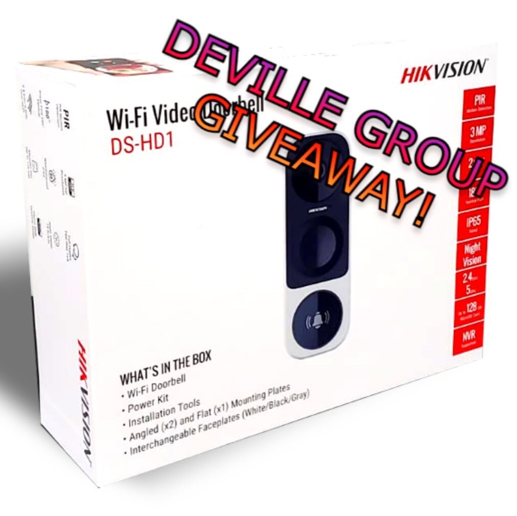 With all the positive feedback from our clients with their new Hikvision 3MP Doorbell we feel like it is the perfect product to do our first GIVEAWAY!

How to Win a Hikvision Doorbell!

1. Like this photo &amp; follow @devillegroup 
2. Comment below 