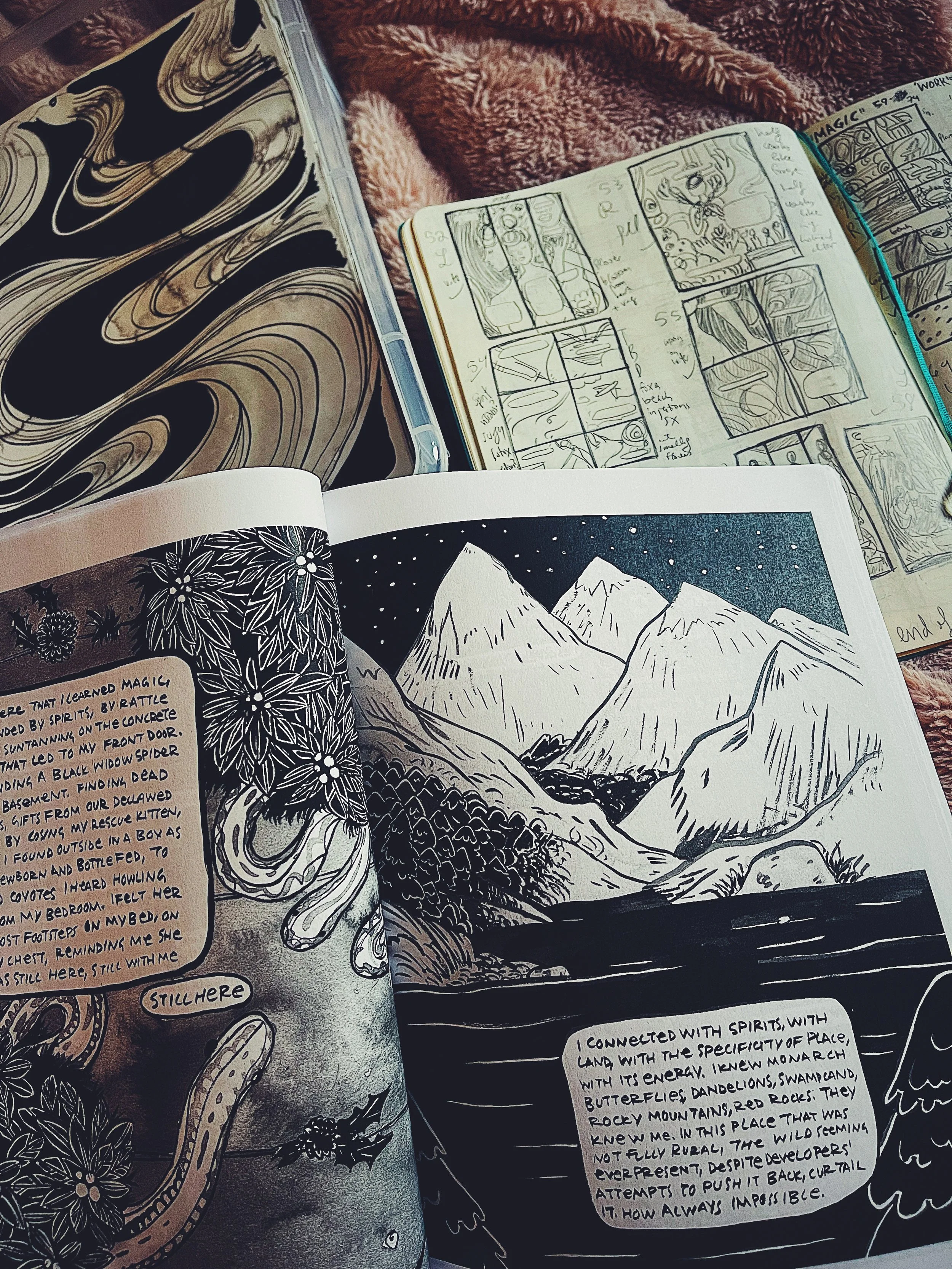 First printed proofs of the graphic novel Bodymagic by Sabrina Scott