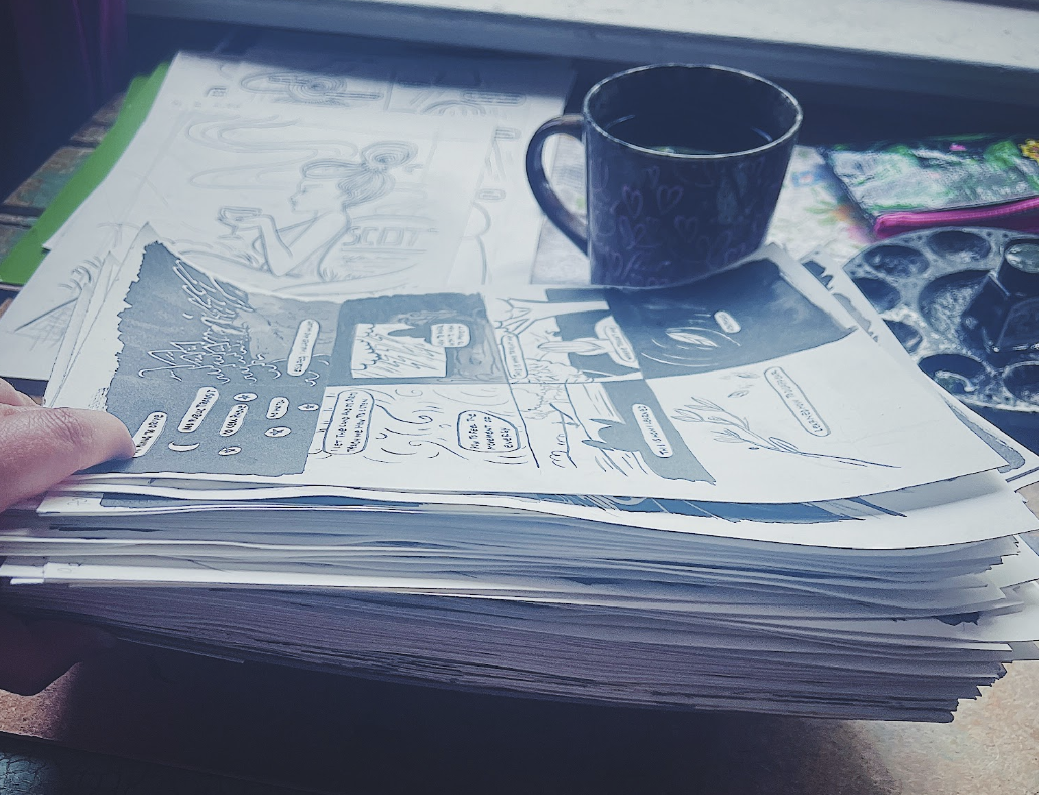 Bodymagic work in progress paintings by Sabrina Scott