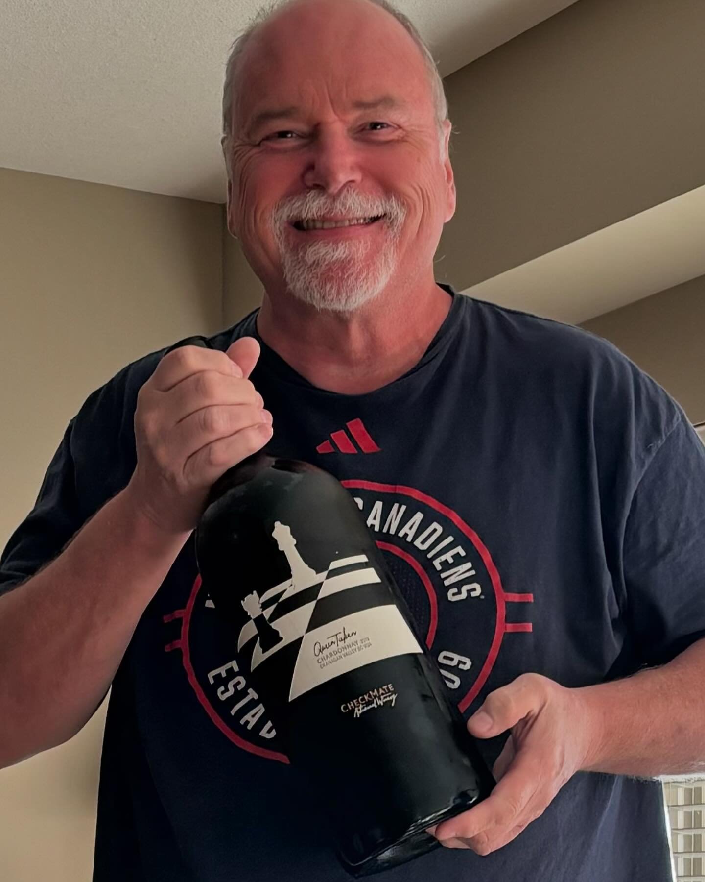 A tasty Labour Day weekend wine - a double magnum of QueenTaken Chardonnay! @checkmatewinery