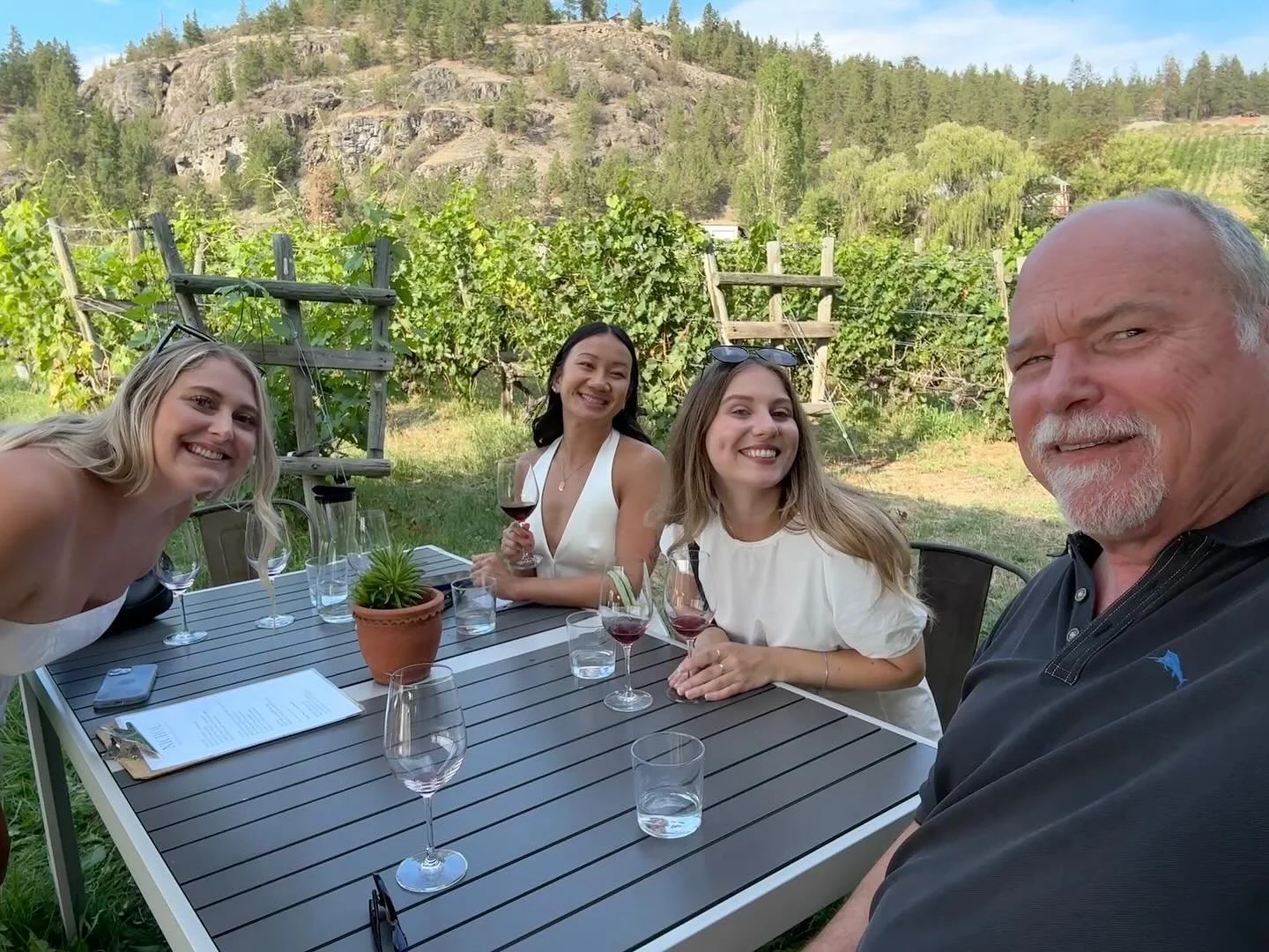 These three young ladies were so much fun to tour with - and they had a great time at both @hillsidewinery and @nicholvineyard in Naramata! Message me if you&rsquo;d like to book a tour!
