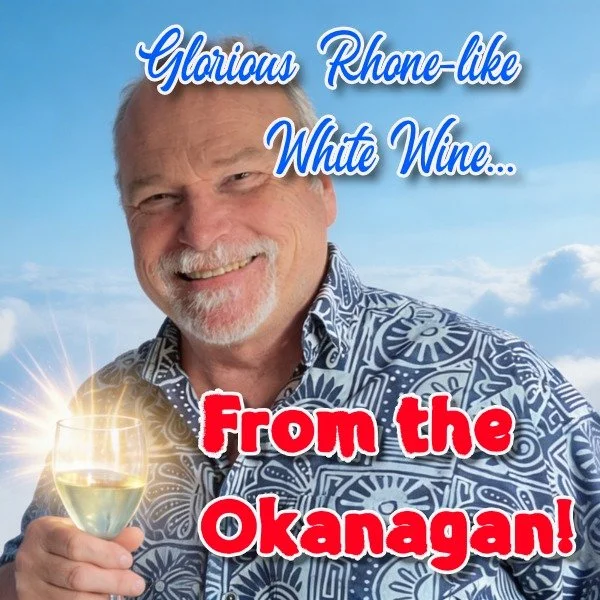 This white blend from Q&amp;A in Oliver is called RMV - which stands for Roussanne, Marsanne, and Viognier. Stylistically, it is similar to beautiful white blends in the Northern Rhone, in France. Check out this tasty, food-friendly wine by clicking 