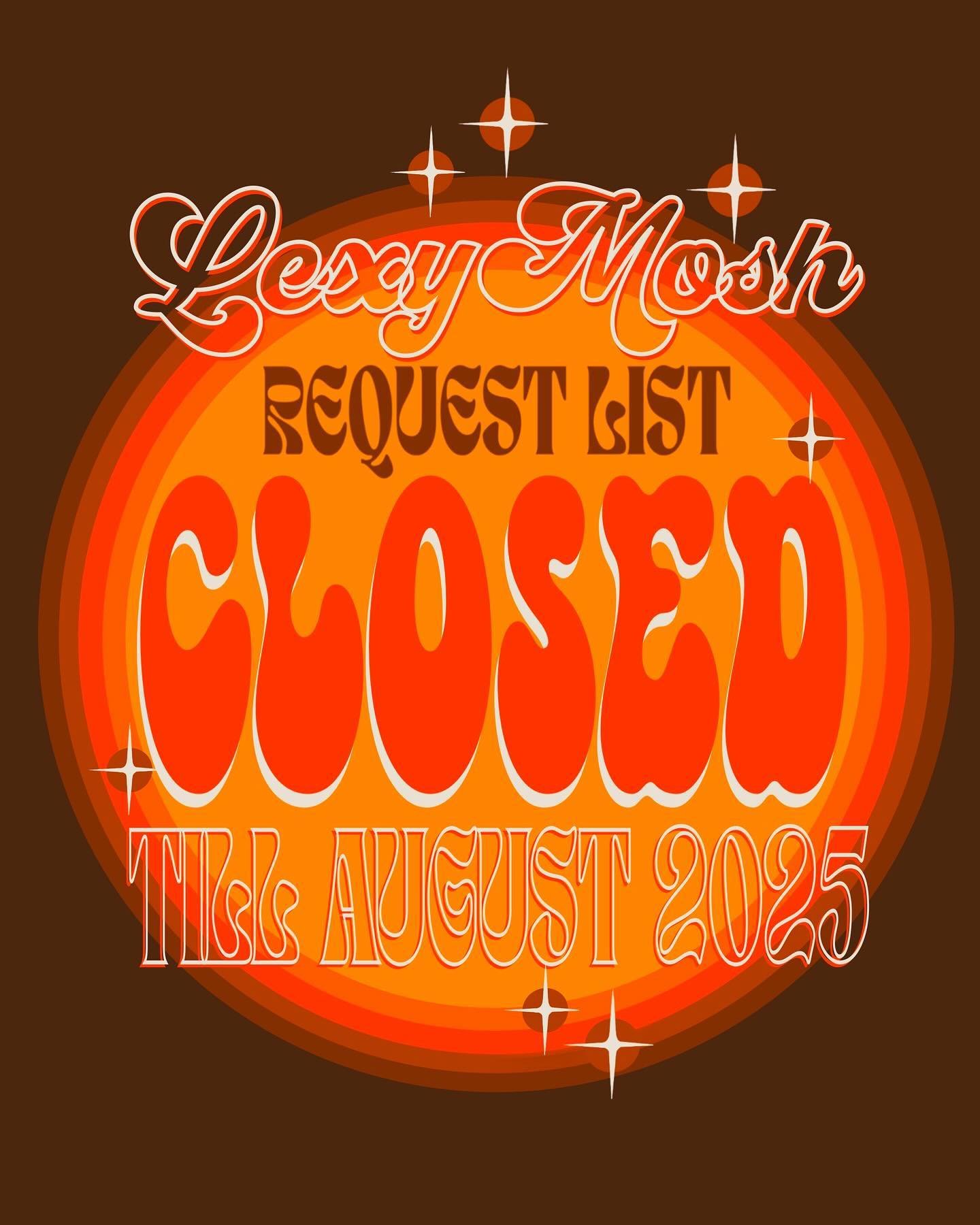 MY REQUEST LIST IS NOW CLOSED &amp; AT MAX CAPACITY, and will reopen in AUGUST 2025 to schedule OCTOBER 1 2025 - SEPTEMBER 30 2026. Unfortunately I cannot take anymore names for the request list!

IF YOU ARE STILL INTERESTED IN GETTING TATTOOED, Join