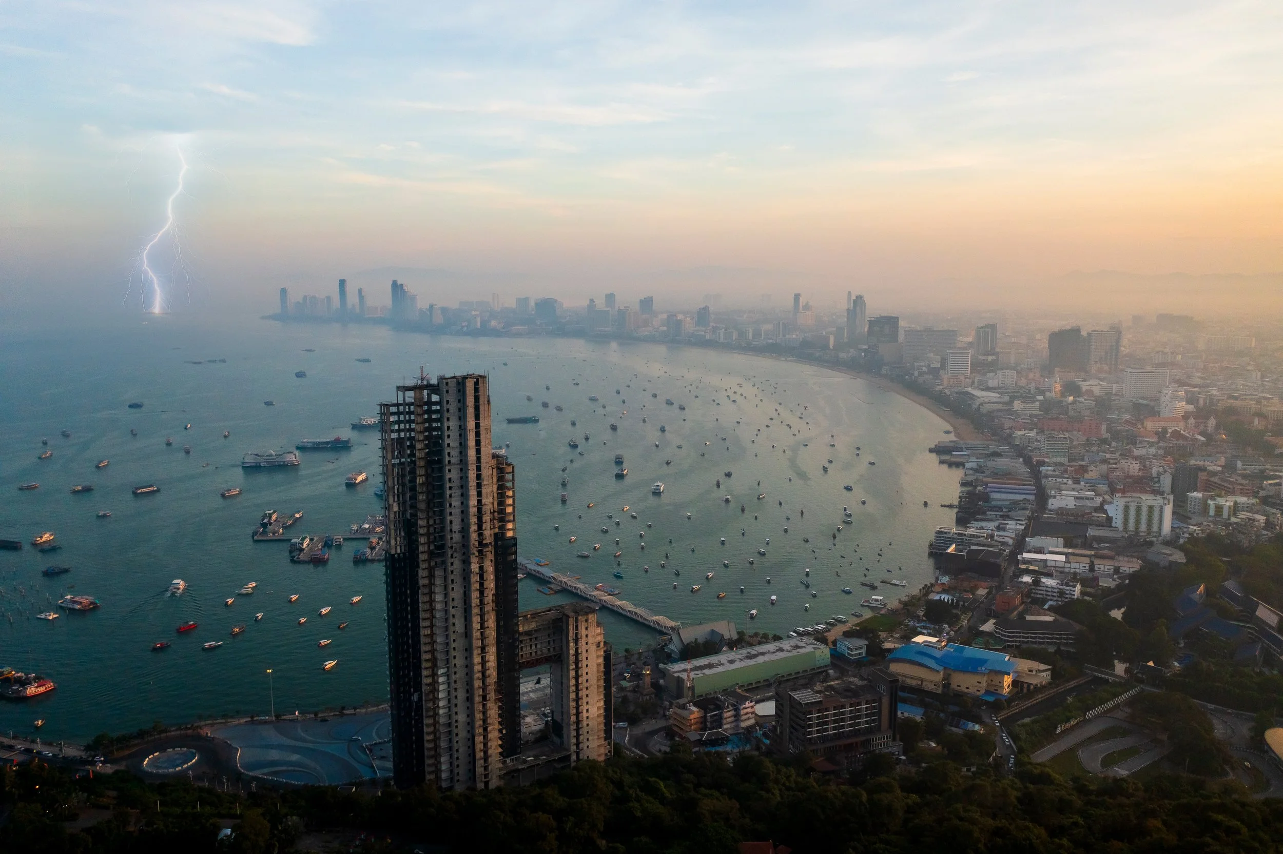Pattaya Thailand - lightning strike 