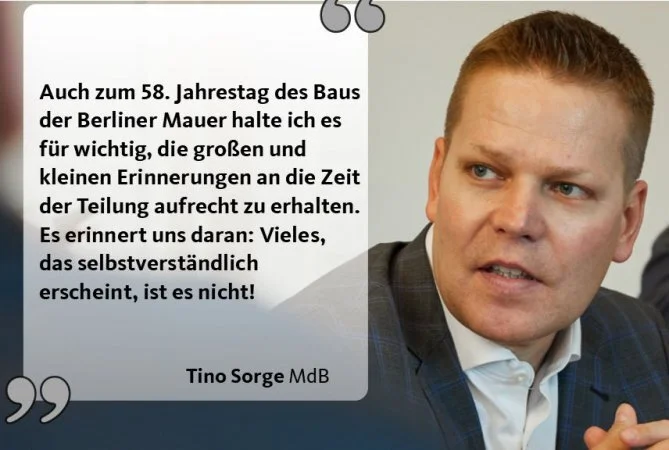 58. Jahrestag Bau der Berliner Mauer