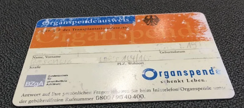 Organspende: selbstbestimmte Entscheidung - kein Zwang
