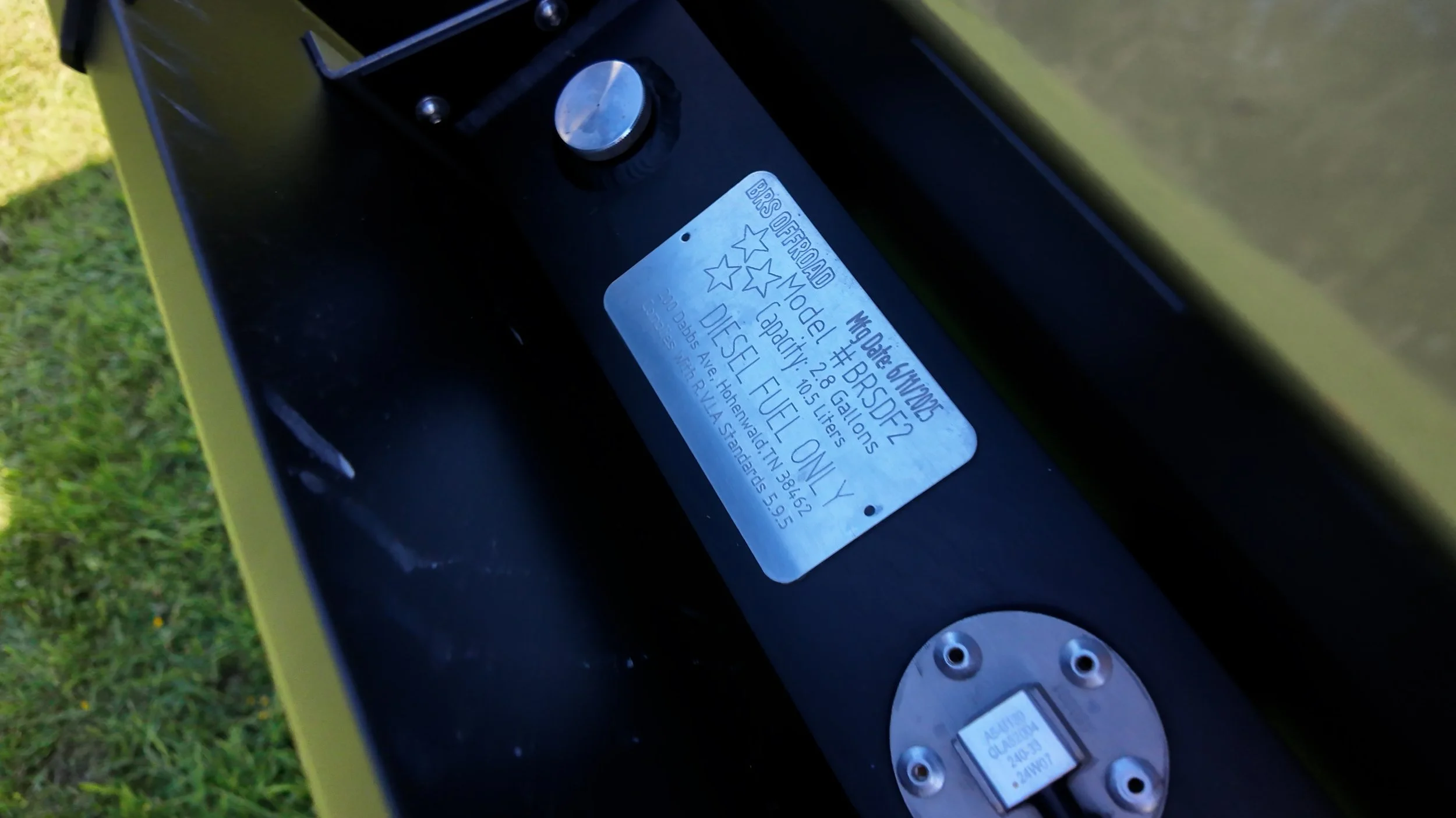 10L aluminium diesel tank with sender