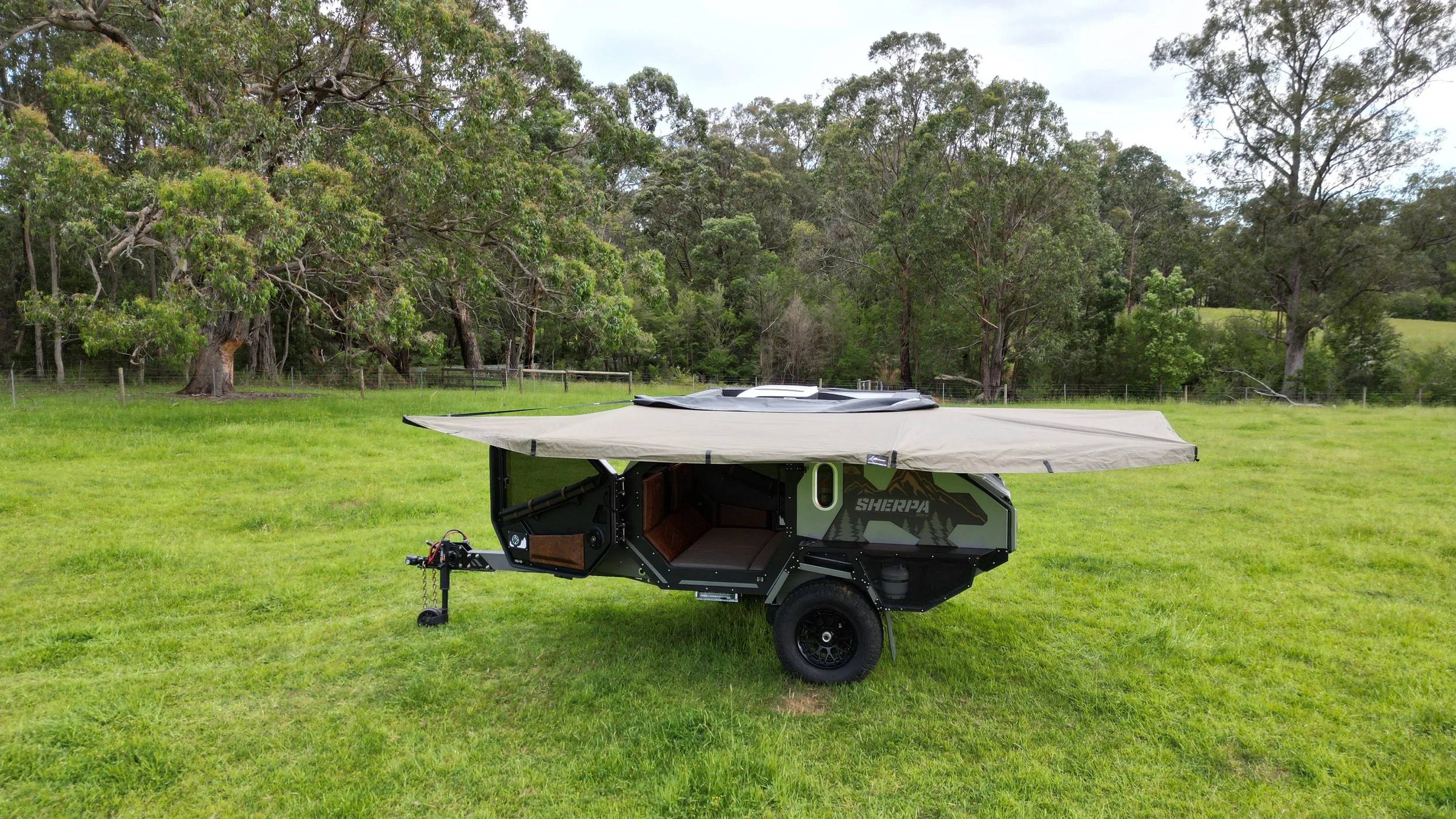 Large Awning Footprint for Weather and Shade Protection