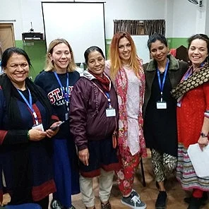 Advanced training for nurses in Nepal.