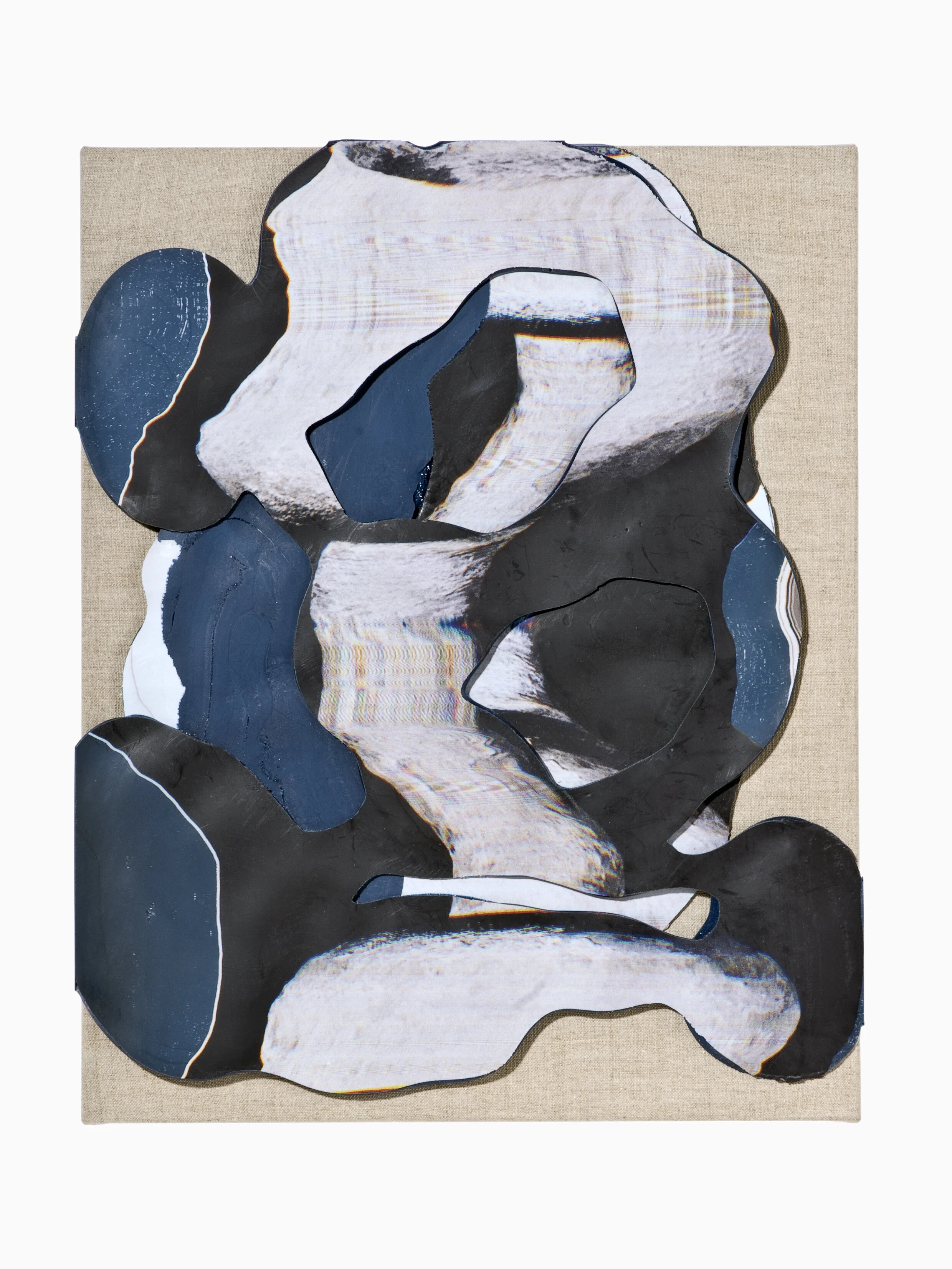 Nikola Ukic Goblet (Expanded Fields) 2013 elastic polyurethane, pigment, UV print transfer on canvas 49 x 39,5 x 3 cm