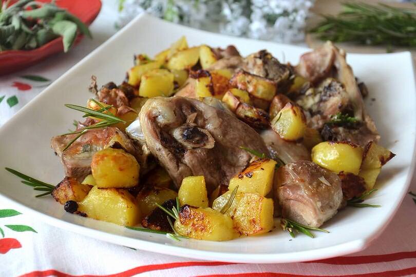 Roasted Lam with Potatoes