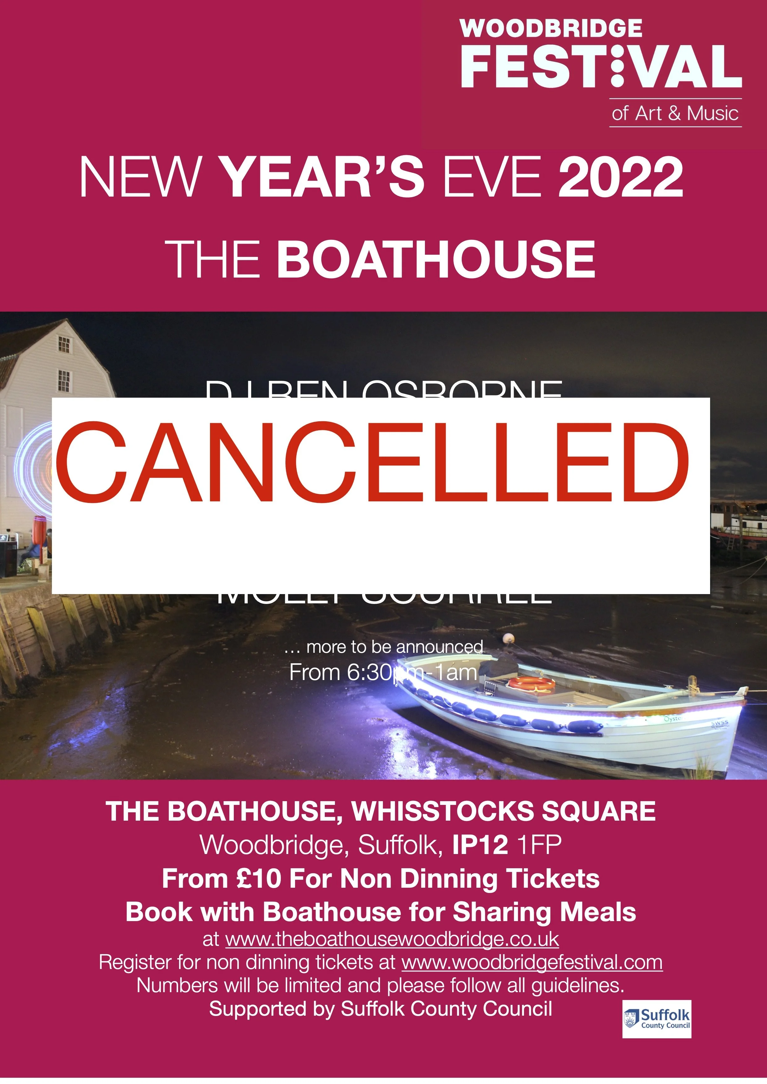 The Boathouse New Year's Event (Cancelled)