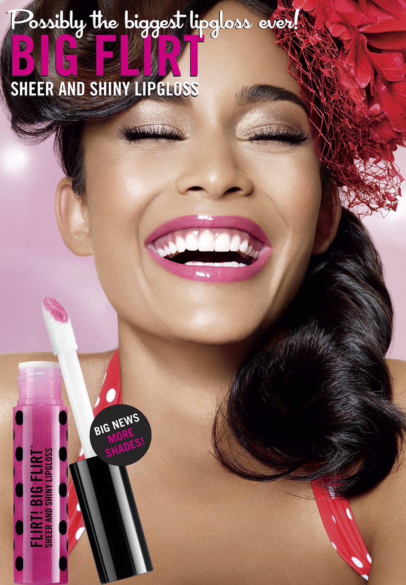 commercial beauty photoshoot created for Flirt! Cosmetics