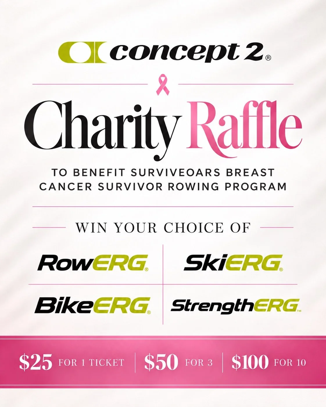 ✨ENTER TO WIN A CONCEPT2 ERG &mdash; link in bio! 

👉 Take your fitness to the next level with your choice of a Concept2 RowErg, BikeErg, SkiErg, or StrengthErg &mdash; trusted by athletes and fitness enthusiasts around the world.

Whichever you cho