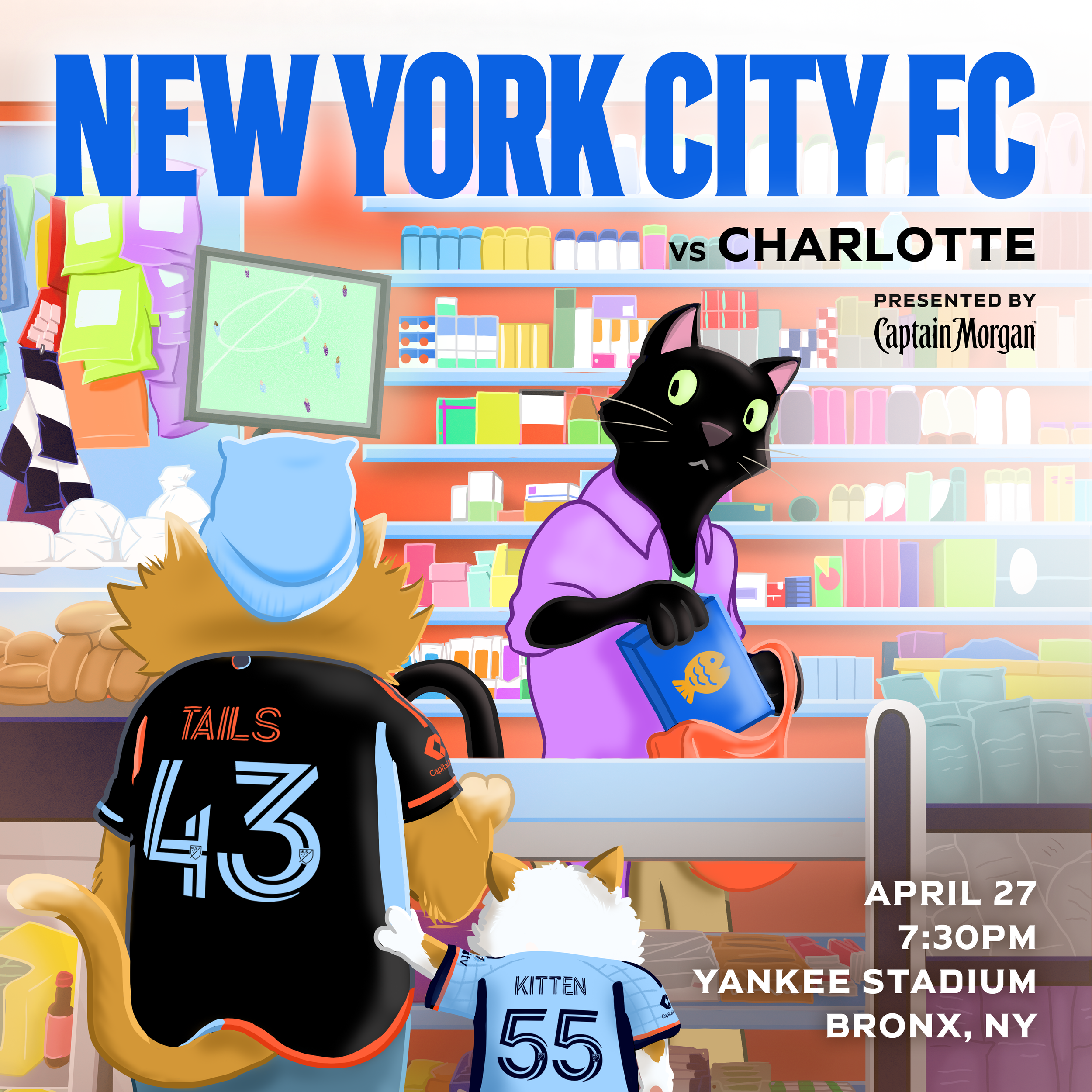 Match day illustration for New York City FC socials