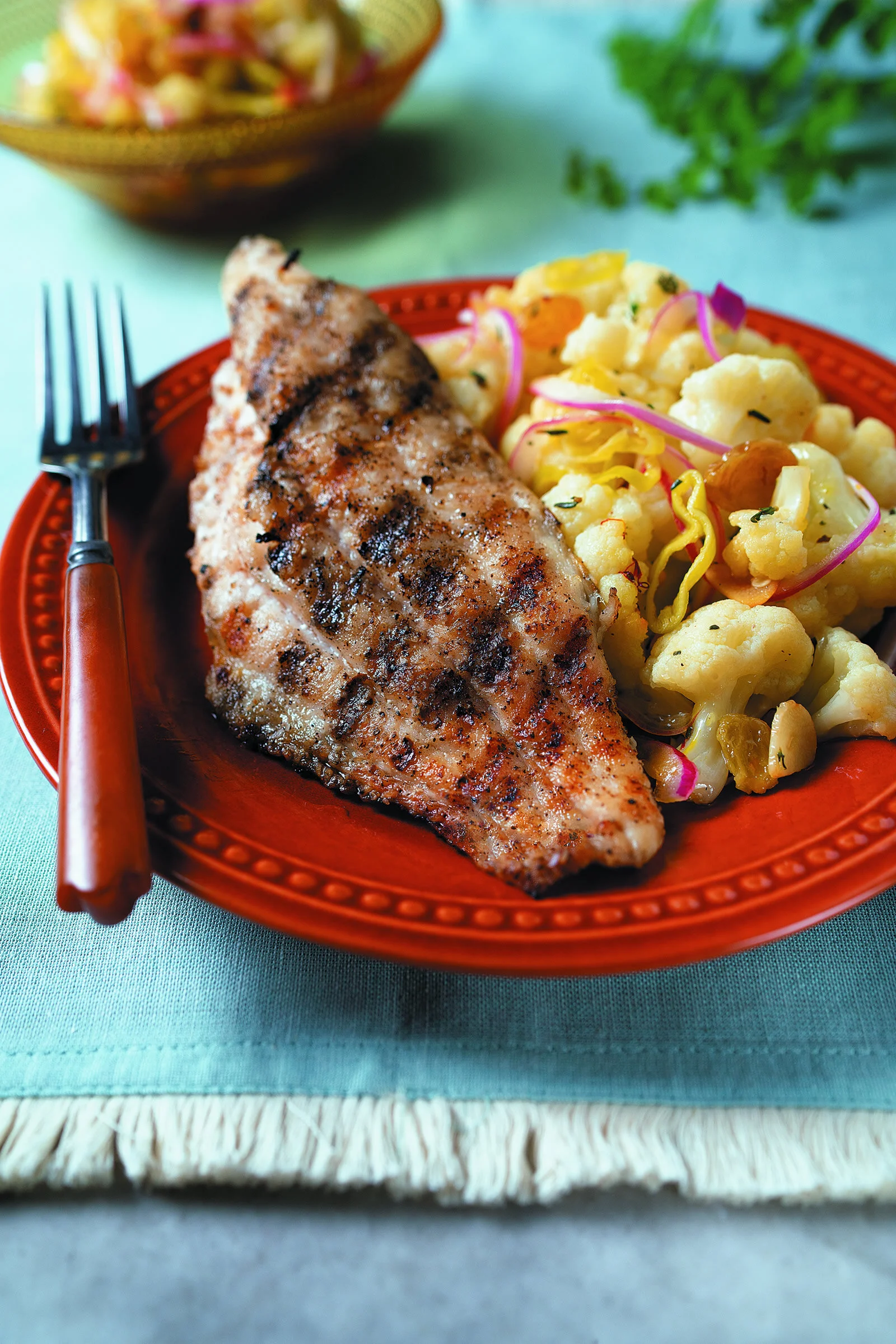 Grilled Catfish Fillets with Pickled Cauliflower Salad — The Catfish