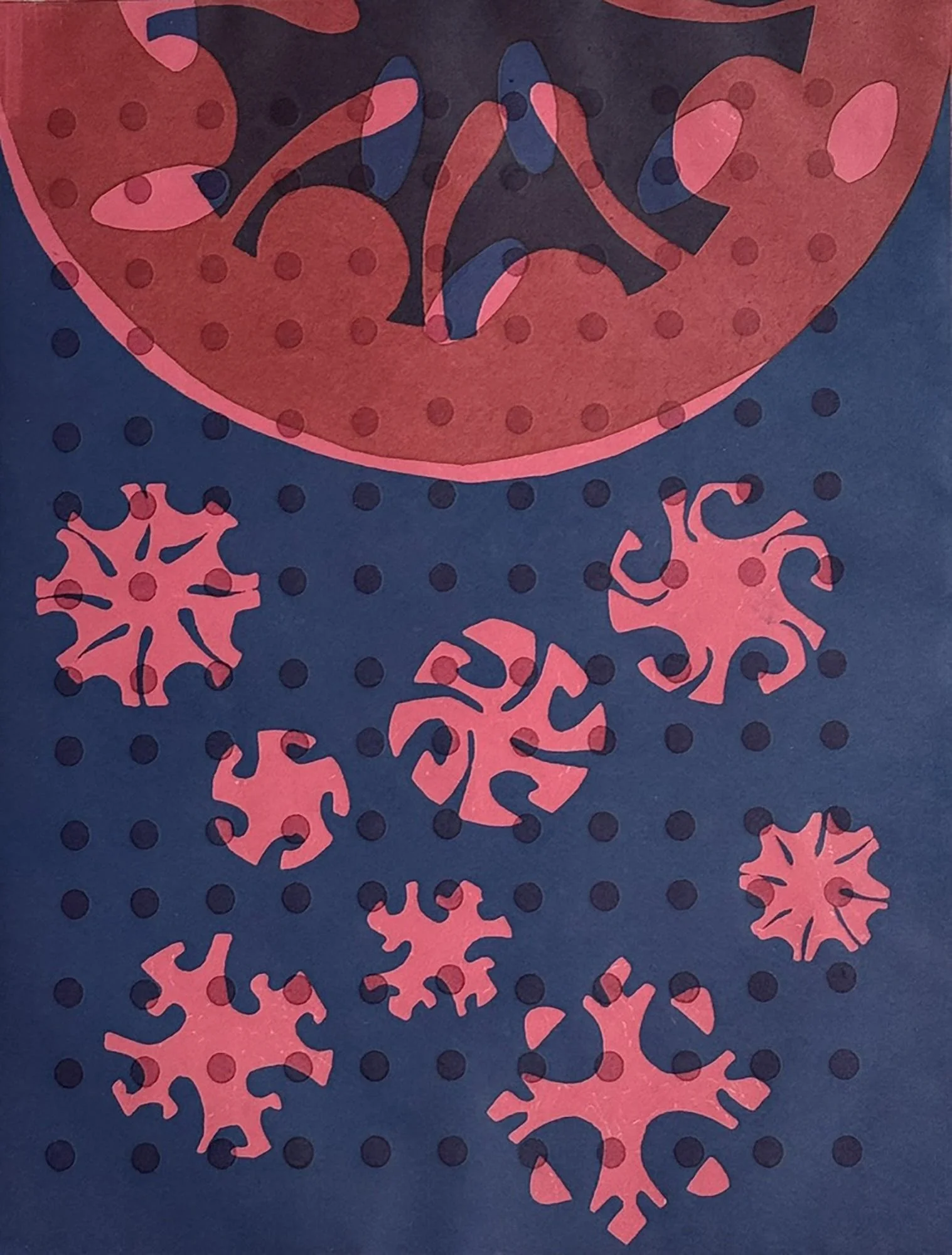 Flag I, Monoprint, 16 x 20 (2025)