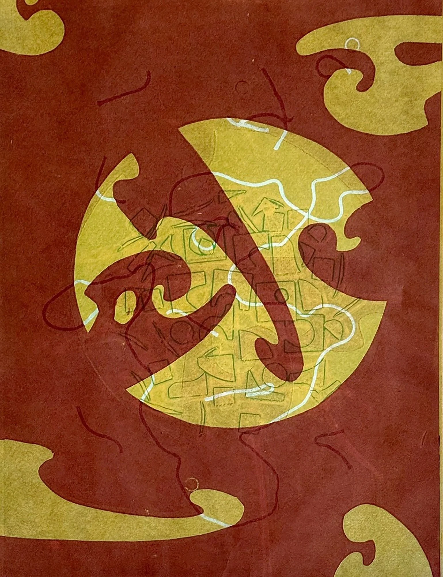 Orb II, Monoprint, 16" x 20" (2025)