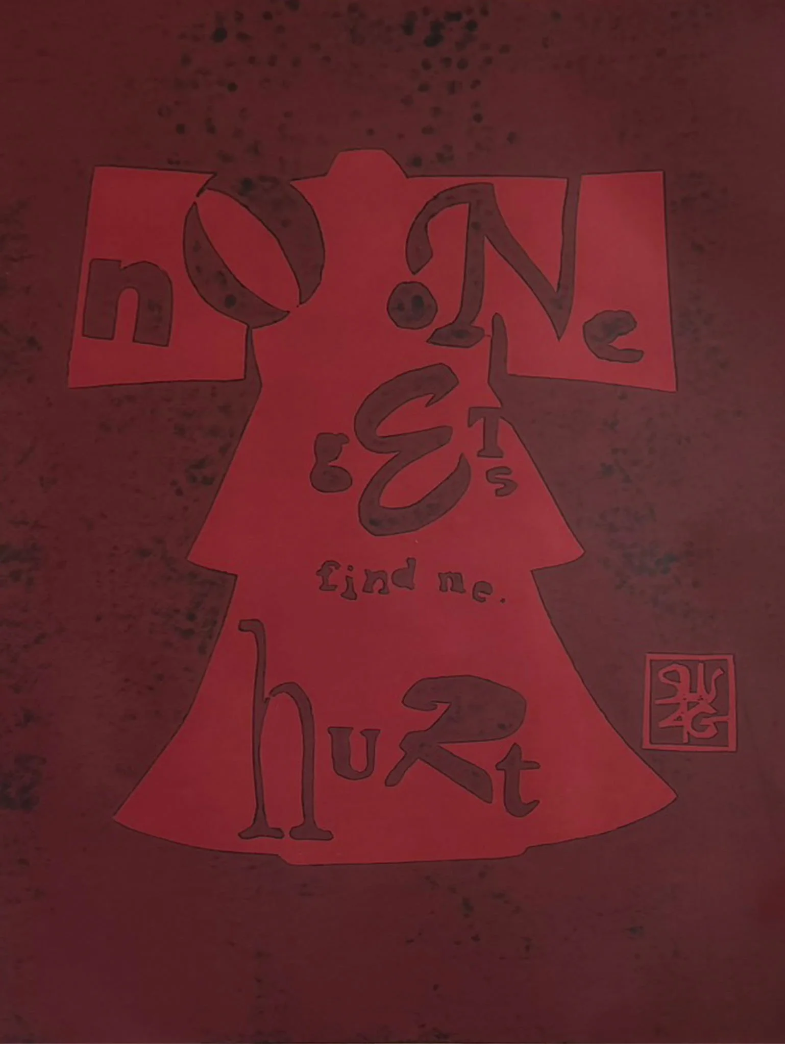 Ransom Note, Monoprint, 24" x 30" (2026)