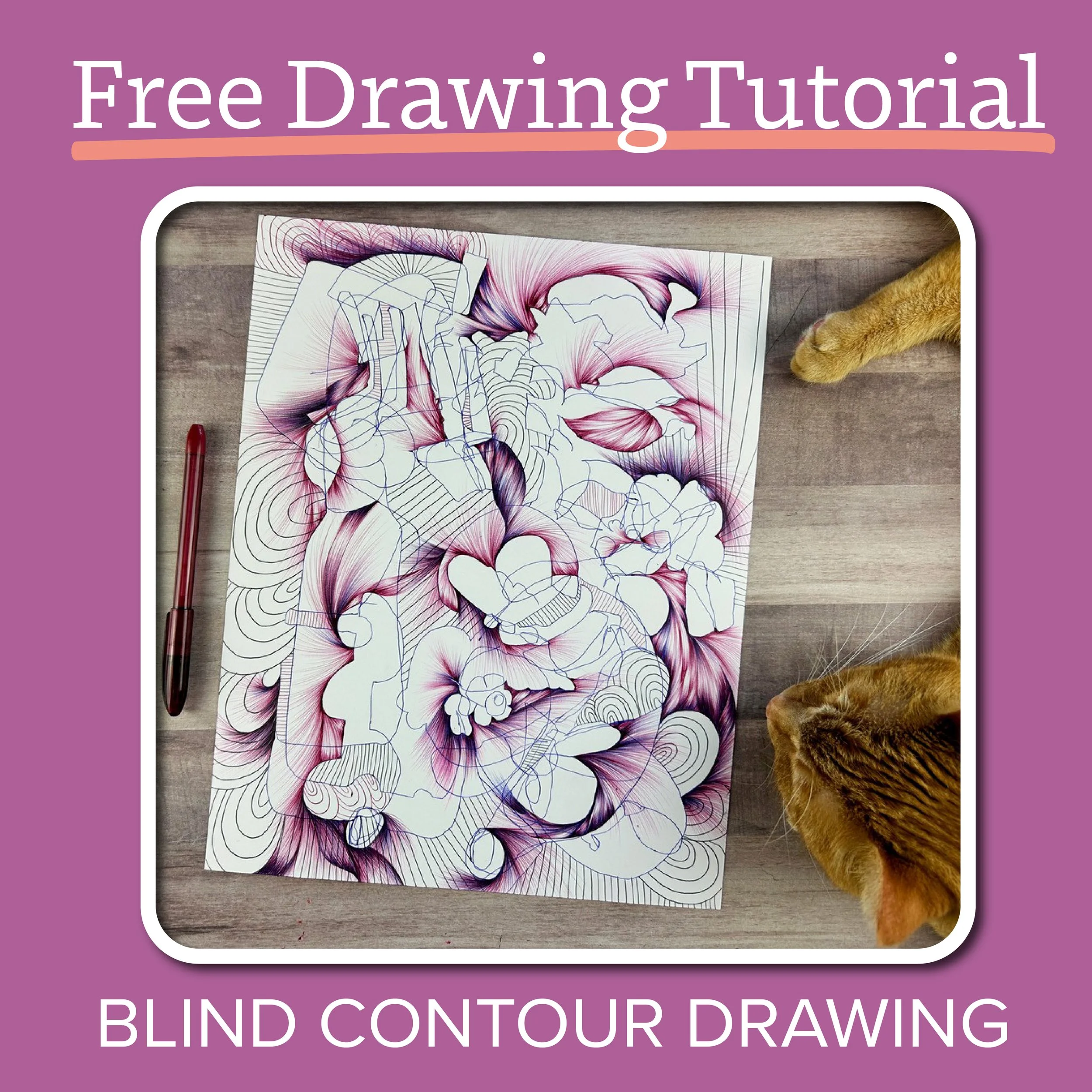 Blind Contour Drawing - Free Project Download