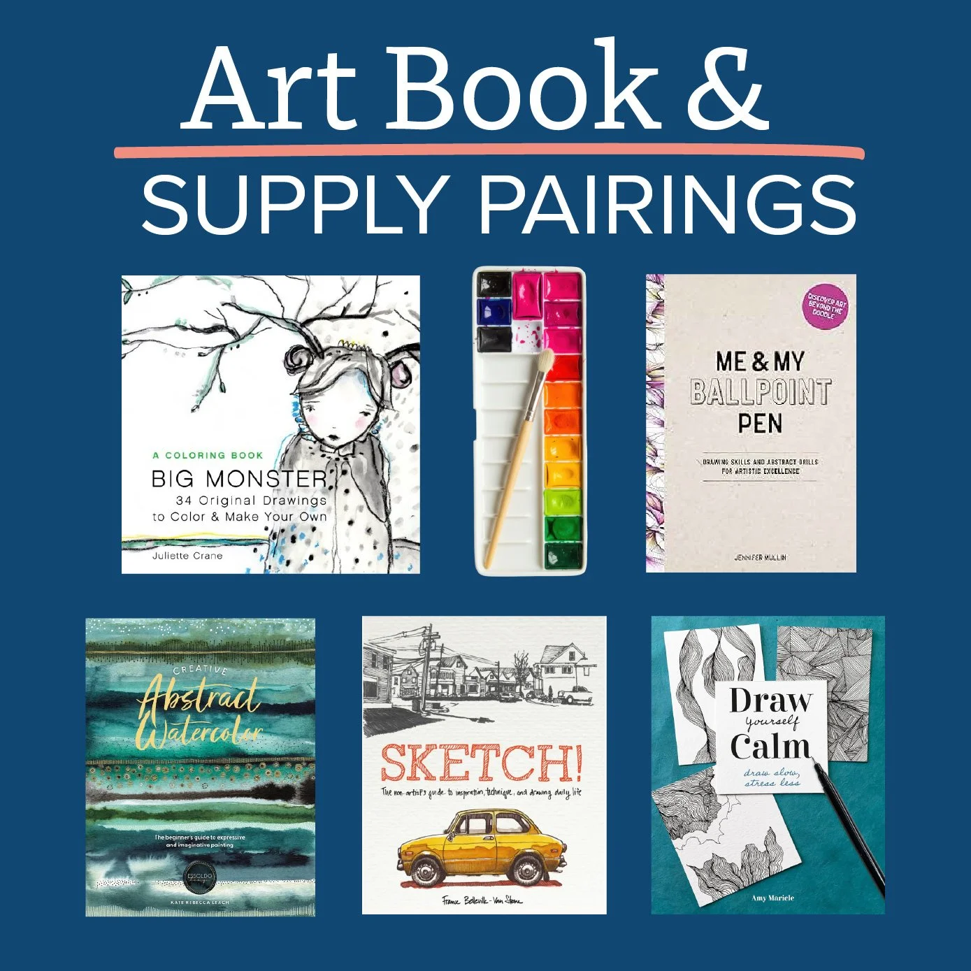 Jen’s Handpicked Art Book &amp; Supply Pairings 