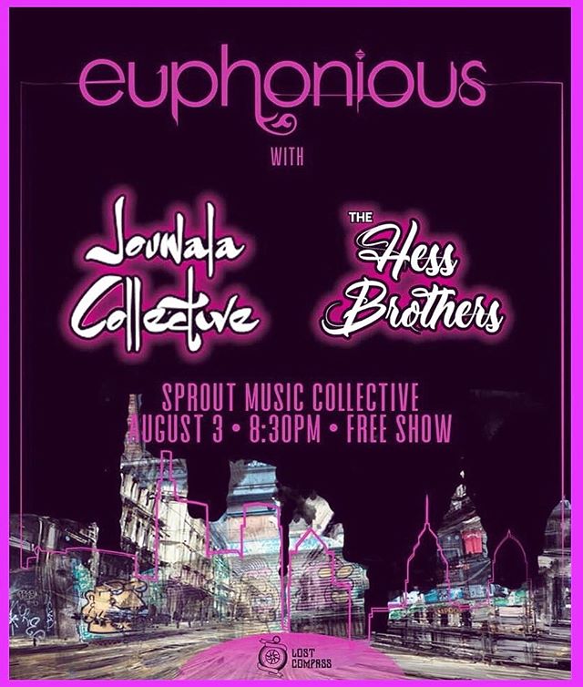 🌞TONIGHT!!! JOCO brings the groove to Sprout Music Collective in West Chester, PA. This amazingly FREE show also features the stylings of Euphonious &amp; the Hess Brothers.  The party starts at 8:30 tonight so come out &amp; support live music!