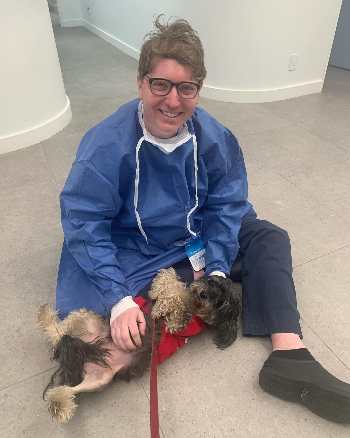Dr. Kahn fixed Puddle&rsquo;s knee (ACL tear) 2 weeks ago. This week, Puddle arrived for his incision recheck appointment with his primary care vet Dr. Bayazit @brilliantvets while we were there for 2 other patients&rsquo; surgeries.

Dr. Kahn was av