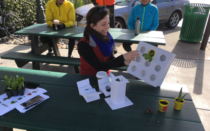  Taking our user insights, we began to build various prototypes to see what was resonating with our users. Here, we test a modular pod design at the local Whole Foods. 