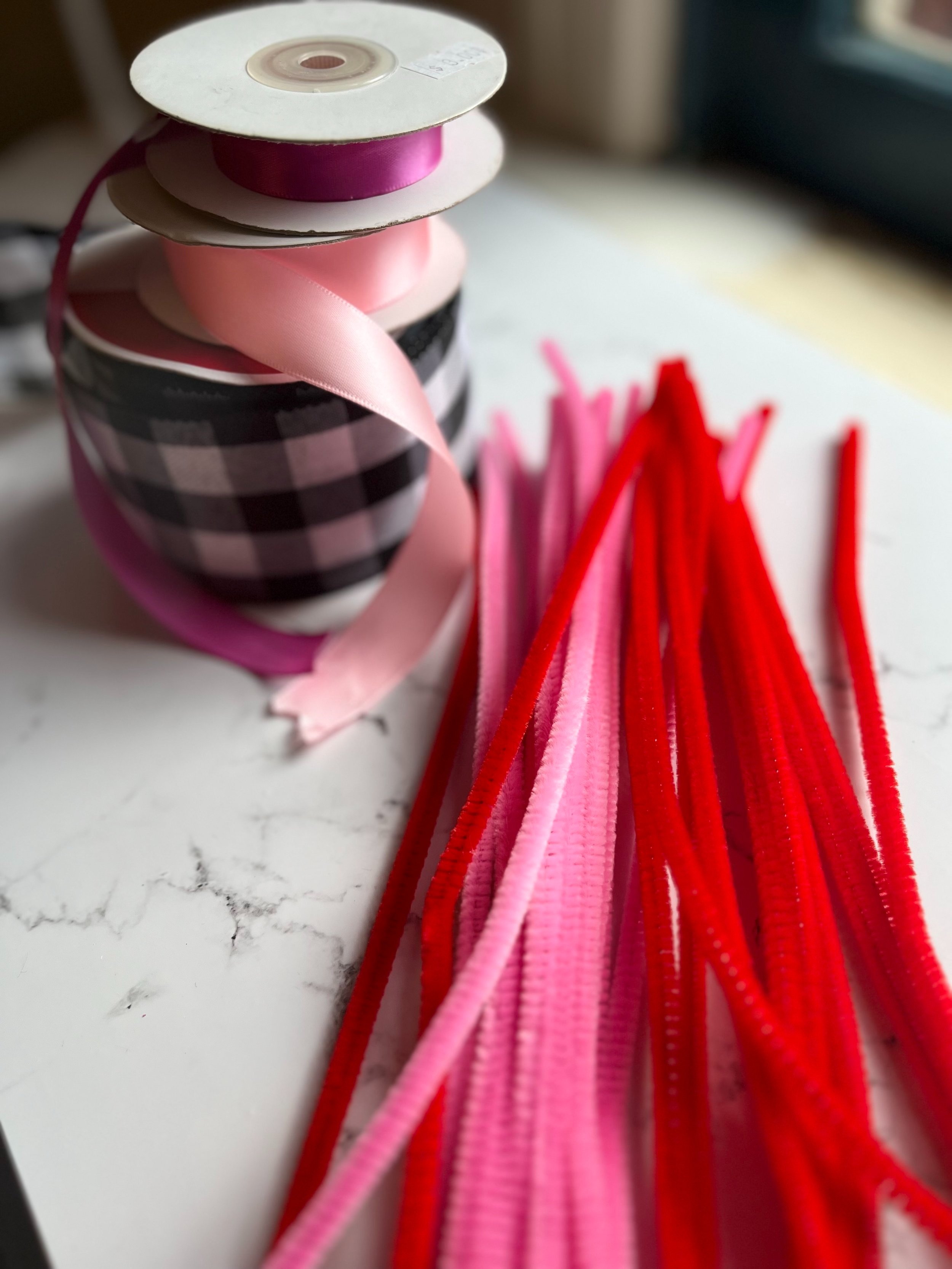 Pink and Red Pipe-Cleaners
