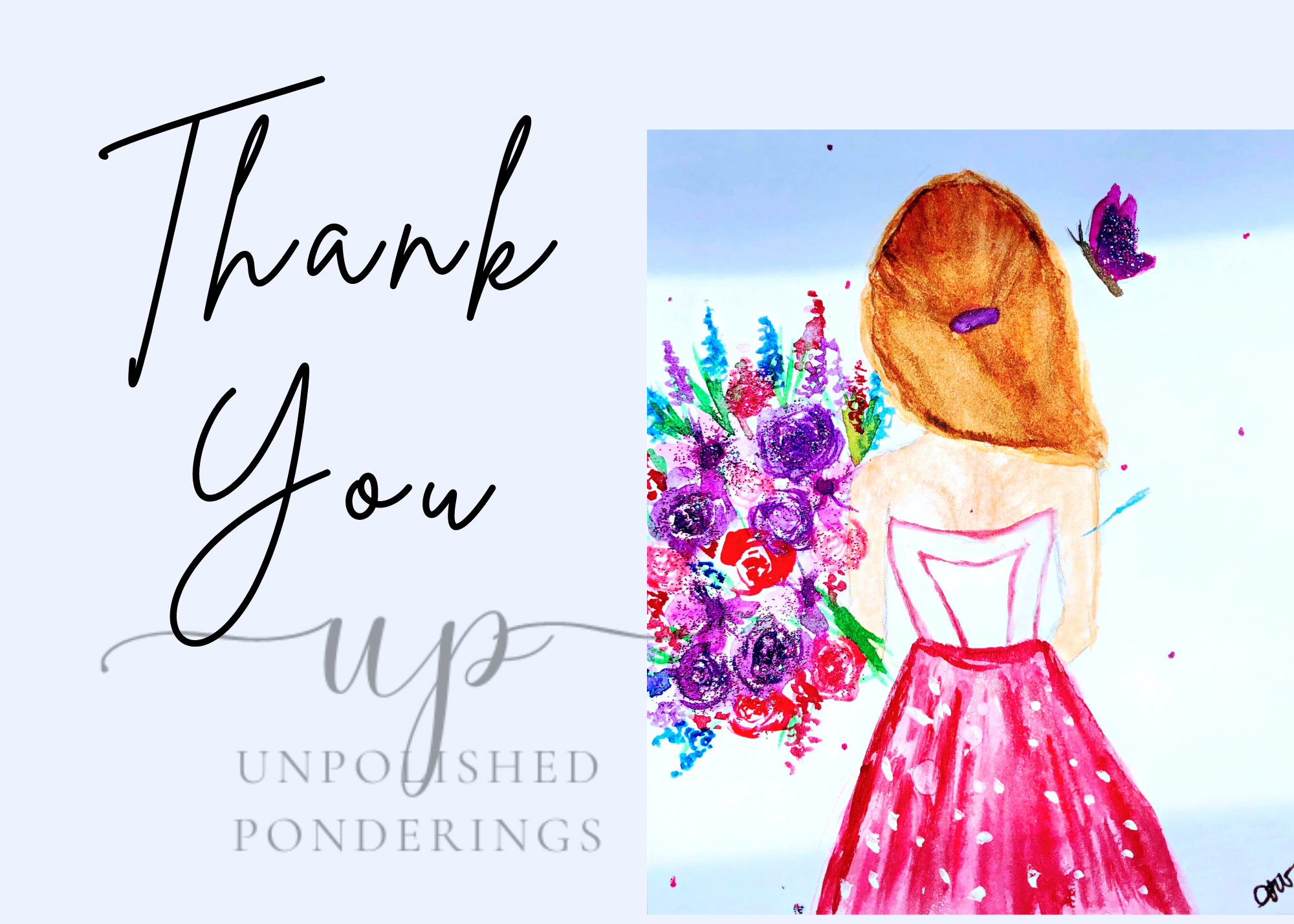 Sweetheart Fashion Art Thank You Printable — Unpolished Ponderings