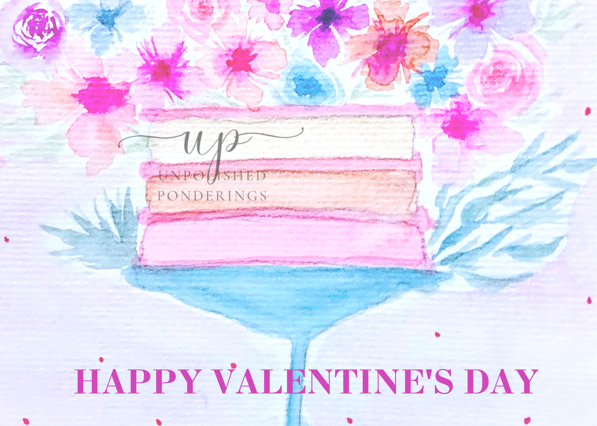 Floral Cake Valentine Printable