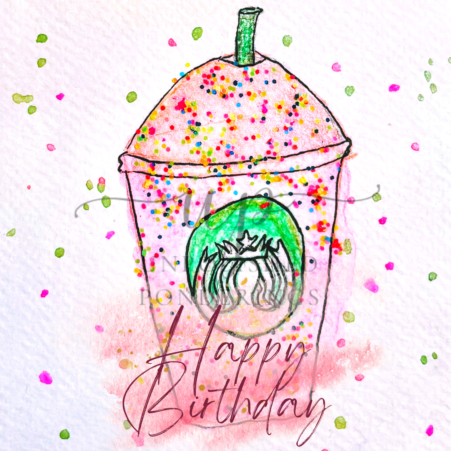 Pink Drink Birthday Printable