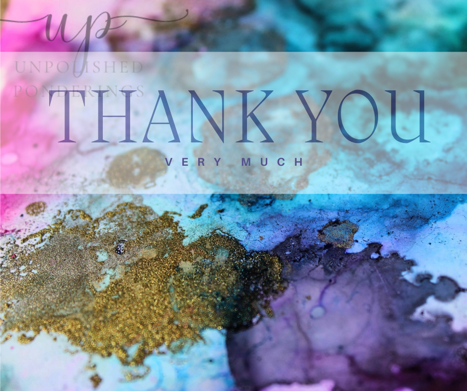 Classic Unpolished Thank You Print